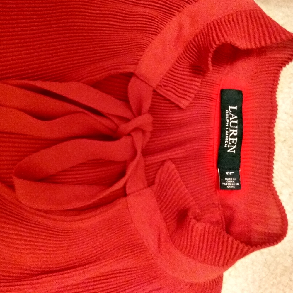 Red flowy top